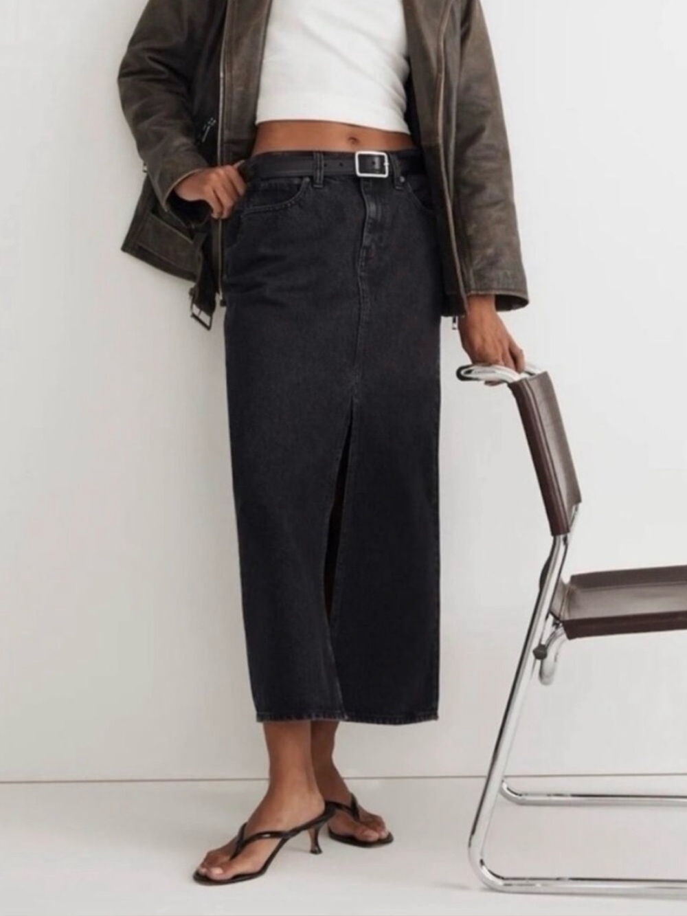 Madewell High-Waist Denim Skirt